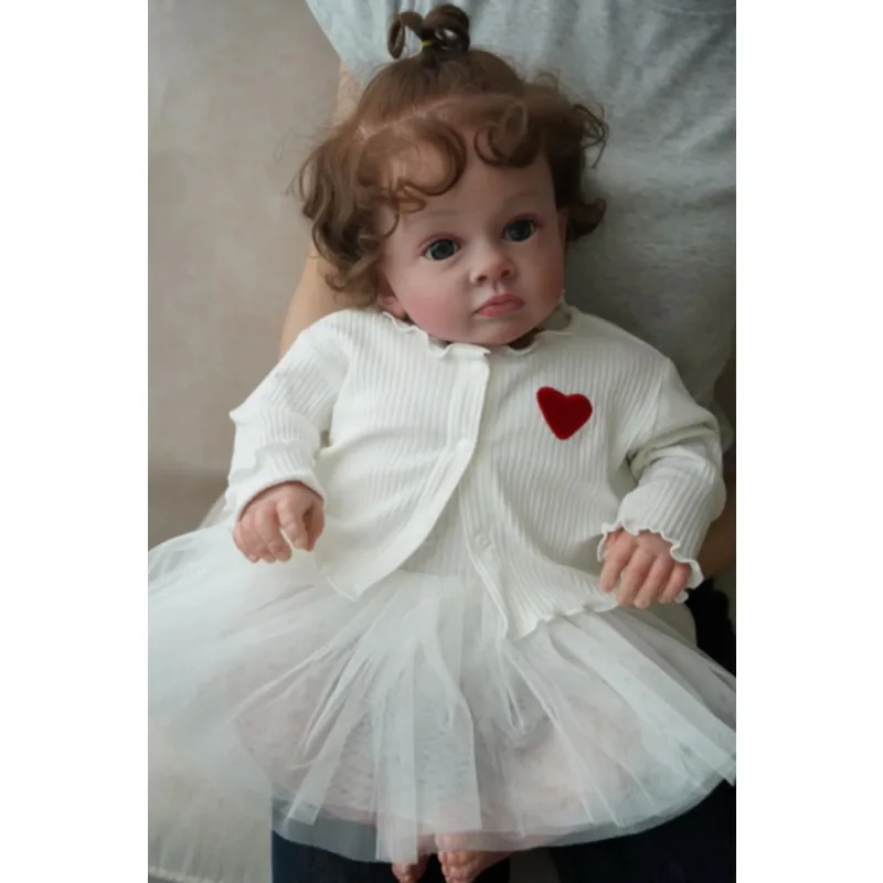 60Cm Completato Bambola Reborn Doll Tutti Toddler Girl Hand Paint Doll Con Genesis Paint Di Alta Qualità 3D Skin Do Bjd Doll Set Completo