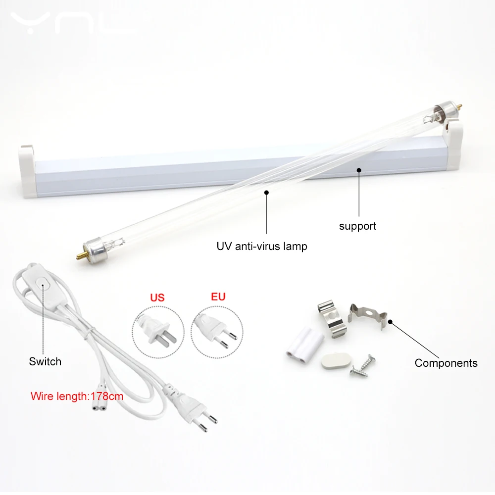 UVC Quartz Lamp Ultraviolet Germicidal Light 6W 8W 220V UV Light Sterilizer T5 Bulb Ozone Bactericidal Lamp Kill Dust Mite uv disinfection lamp uv sterilization lamp