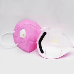 10 - Pack Multicolor Disposable Dust Masks for Work Safety and Daily Use (Pink)