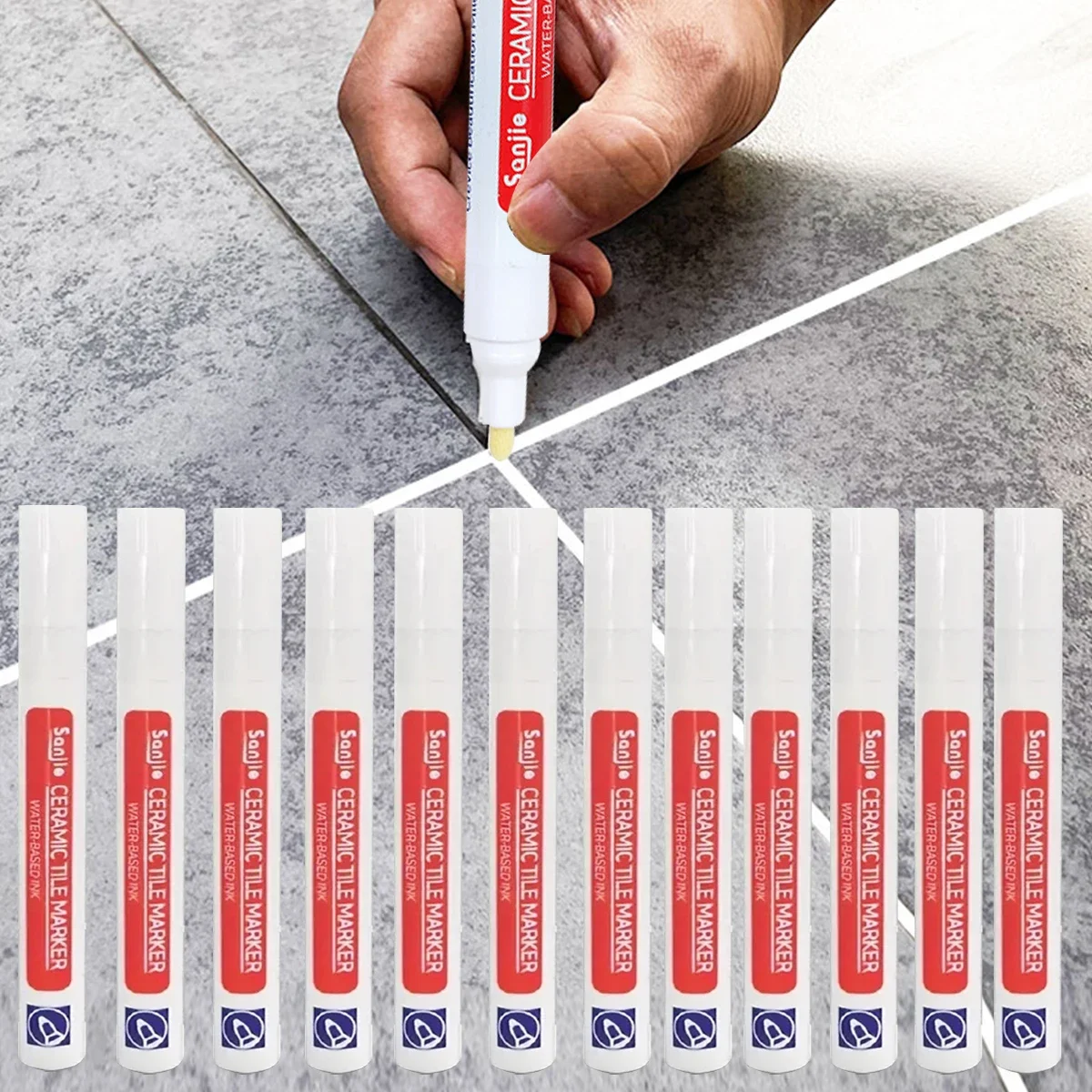 12pcs Grout Pen White Tile Paint Marker