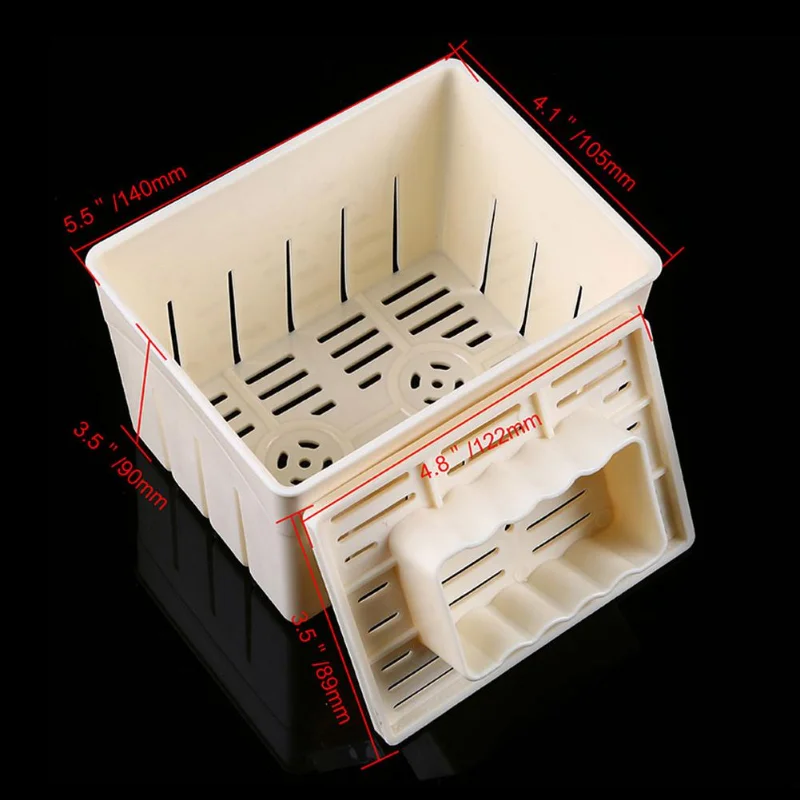 1pc DIY Plastic Homemade Tofu Maker Press Mold Kit Tofu Making Machine Set Soy Pressing Mould with Cheese Cloth Cuisine