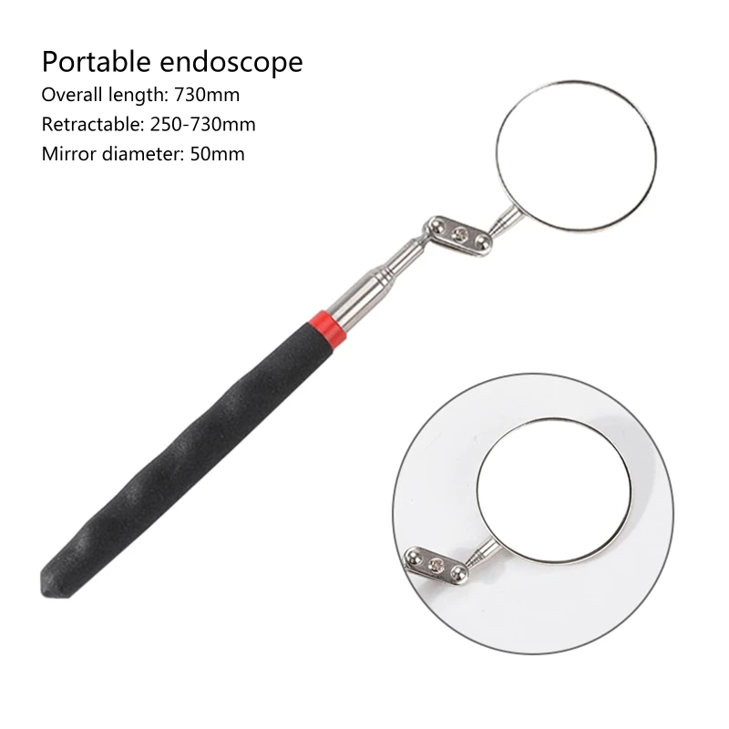 Flexible Inspection Mirror 360 Rotation with Buckle Large Round Welding Mirror for inspection mirror