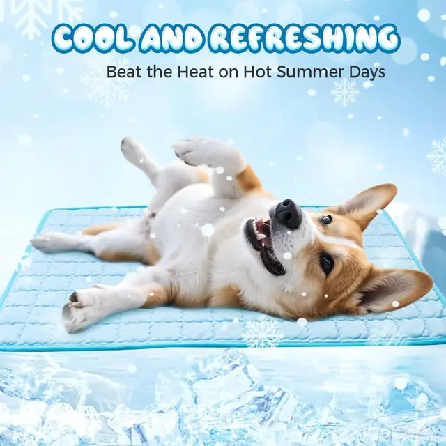 2025 New Dog Cooling Mat Summer Washable Portable Pet Coolings Pad For Dogs Cat Ice Silk Blanket Sofa Breathable Sleeping Mat 2