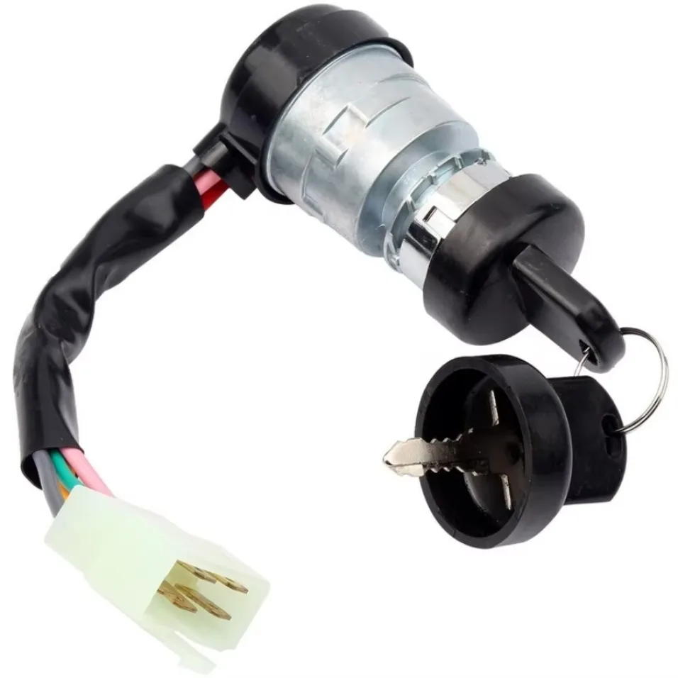 Universally 5 Wire 5 Pin Ignition Key Switch Start Lock with 2 keys Waterproof 4 Stroke Motorcycle Buggy ATV parts moped 1pcs