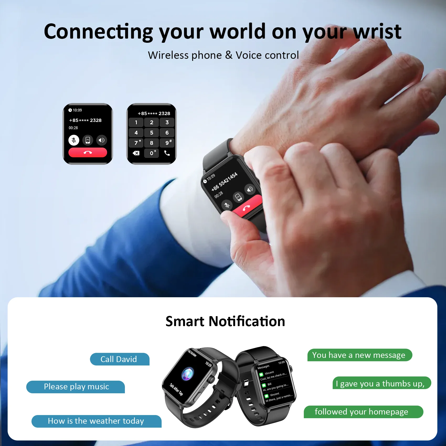 Baolubao Smart Watch Fitness Bracelet with Health Monitor