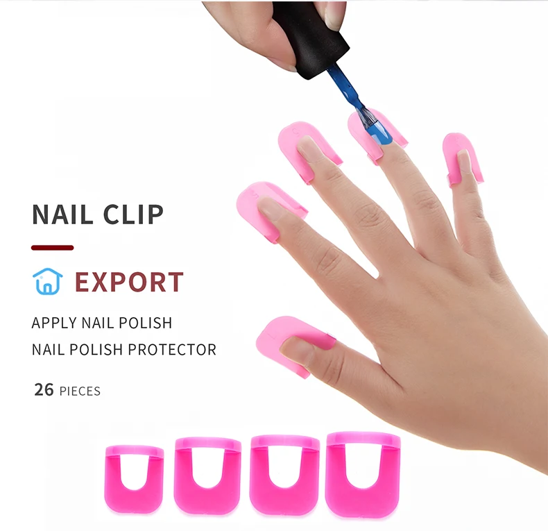 Description Picture 3 of item26pcs/set 10 Sizes Varnish Shield Nail Protector G Curve Shape French Stickers Manicure Finger Cover Spill-Proof Nail Art Tools