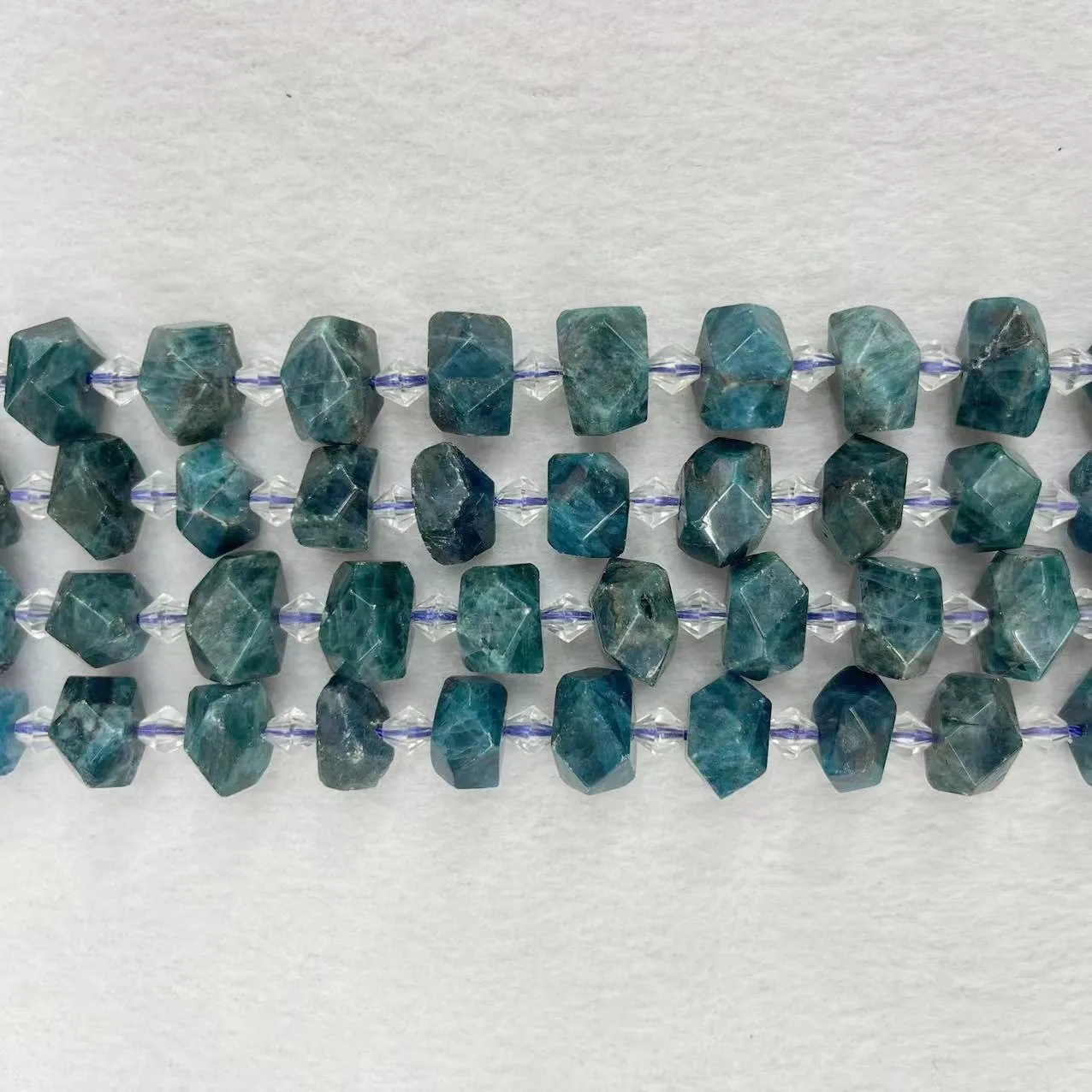 Natural Top Grade Irregular Blue Apatite Stone Agustite Freefrom Faceted Loose Spacer Beads Gems For DIY Jewelry Making Bracelet