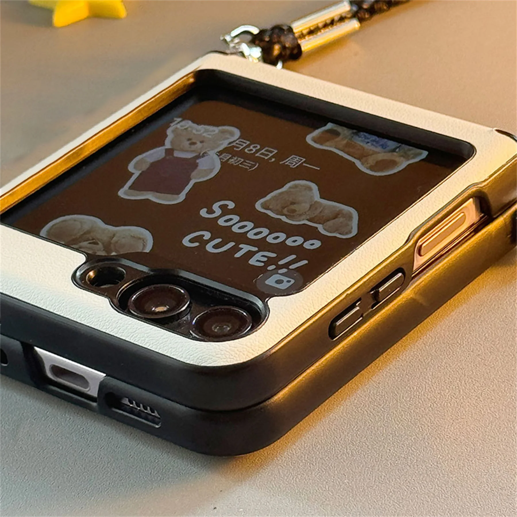 Luxury Solid Color White Portable Rope Phone Case