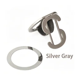 Magnetic Ring Phone Holder with Super Magnet and Foldable Bracket for Enhanced Grip and Simplicity (Silver gray)