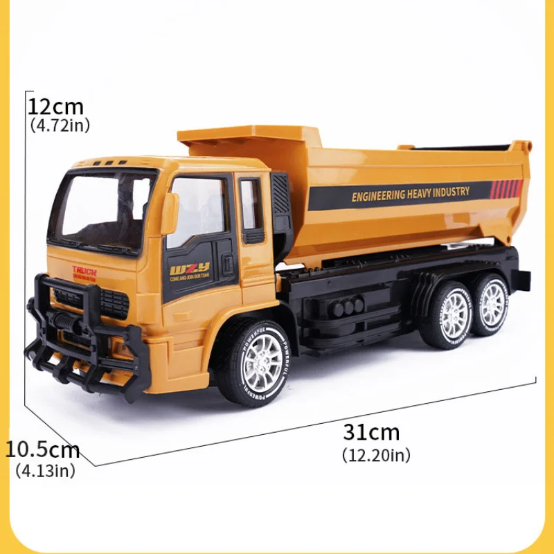 Rc Cars Rc Trucks Rc Construction Toy 2.4G RC Excavator Car Dumper Truck Lighting Remote Control 6CH Engineering Vehicle Tipper Bulldozer Toys Boy Kids Christmas Gift