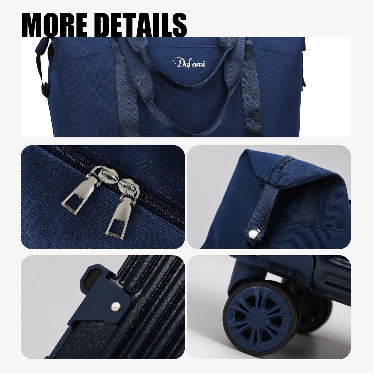 Pulley Luggage Bag, Universal Wheel Travel Bag, Foldableable Suitcase, Lightweight Trolley Bag, Large Capacity Hand-Pulled Backpack, Going Abroad Home