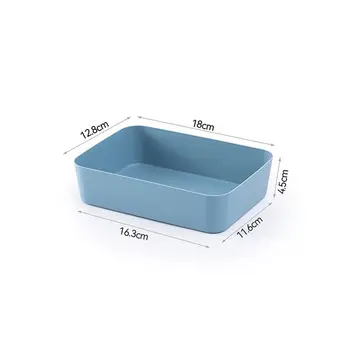 Scatola portaoggetti da scrivania in plastica, grande capacità, colore unico, divisori per cassetti, contenitore impilabile per articoli vari e cancelleria