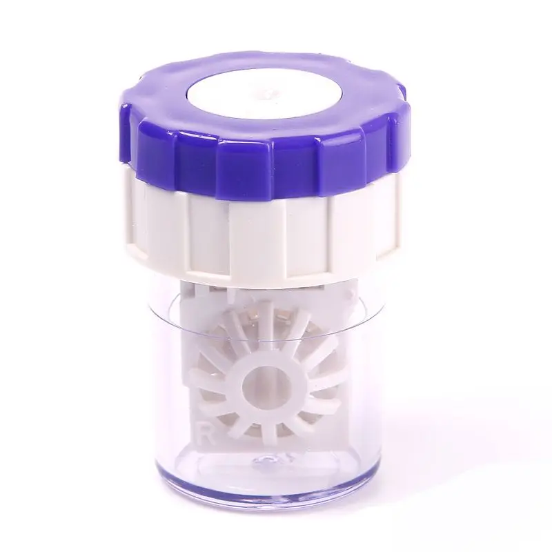Contact Lenses Cleaner Device Manually Rotatable Type Portable Contact Lens Beauty Pupil Storage Cleaning Container Tools 1 pcs for contact lenses tools