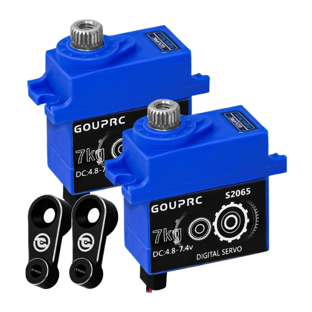 7KG Waterproof RC Digital Micro Servo with Servo Horn Metal Gear Servo Digital Servo for TRX4 TRX6 SCX10 III 1/10 RC Car