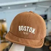 Korean Letter Baby Baseball Cap Autumn Corduroy Baby Boy Girl Peaked Hat Toddler Kids Adjustable Sun Hats 6