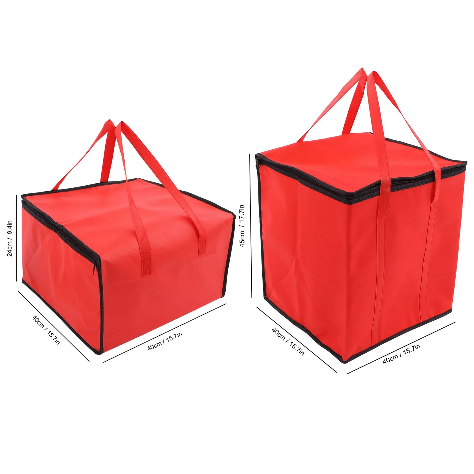 Insulated Bag Multi Size Non Woven Fabric Warmer Keeping Aluminum Foil Baking Portable Insulation Bag Pizza Delivery Bag 5