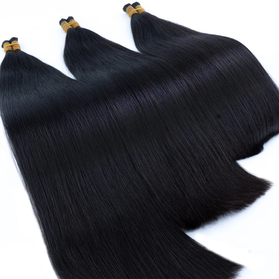 100% Human Hair Bulk Cabelo Humano No Weft Unprocessed Vietnamese Human Hair 10a 18-30 Inches Hair Bulk Braiding Straight Hair 5