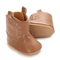 Fashionable and popular baby shoes Western denim midsole boots autumn and winter warm and anti slip casual walking shoes 3