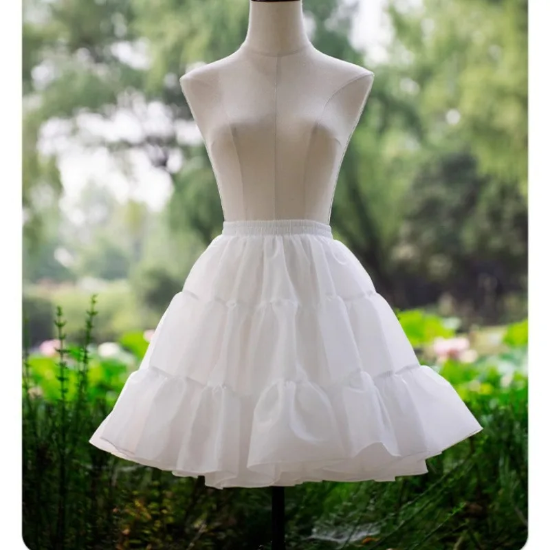 Flower Girl Underskirt Wedding Underskirt Lolita Petticoat Wedding Petticoat Petticoat Underskirt Petticoat Skirt Women Girls Short Crinoline Petticoat Adult Elastic Waist Underskirt for Wedding Dress Cosplay Big Hem Dress White Skirt