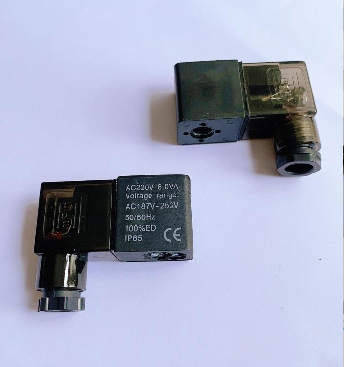 DC12V DC24V AC110V AC220V Solenoid Valves coil with LED for solenoid valve 2V025 3V210 4V210 4V220 4V310 4V410
