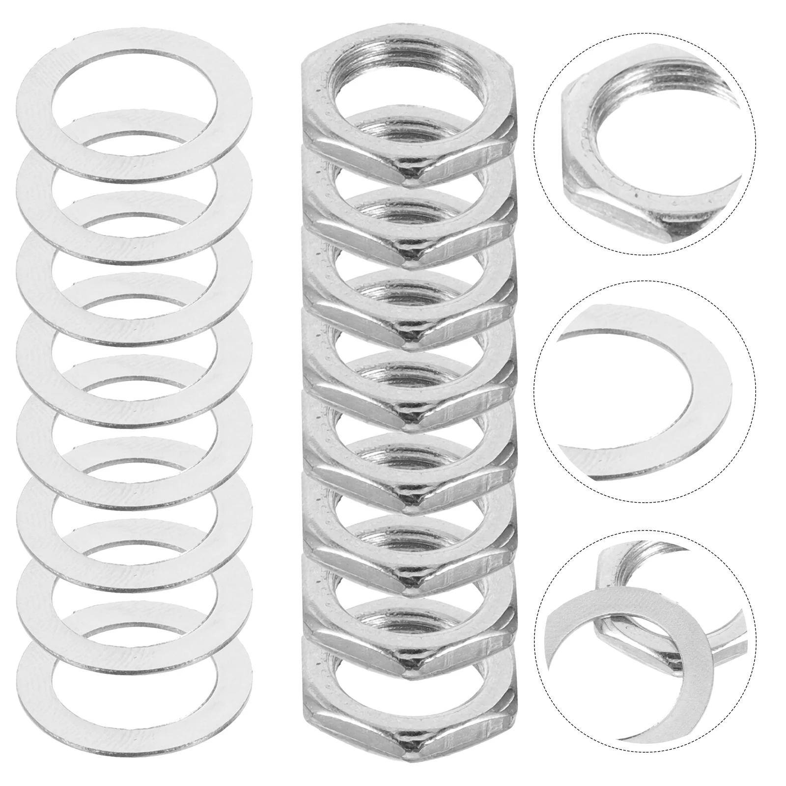 

Guitar Pots Nuts Electric Parts Spacers Metal Gaskets for Potentiometer Washers