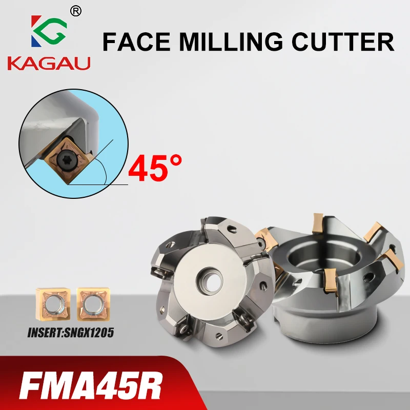 Face Mill Cutter – Fast Feed Milling Cutter Head with SNGX1205 Carbide Inserts for CNC Metal Machining & Surface Finishing 1