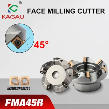 Face Mill Cutter – Fast Feed Milling Cutter Head with SNGX1205 Carbide Inserts for CNC Metal Machining & Surface Finishing 1