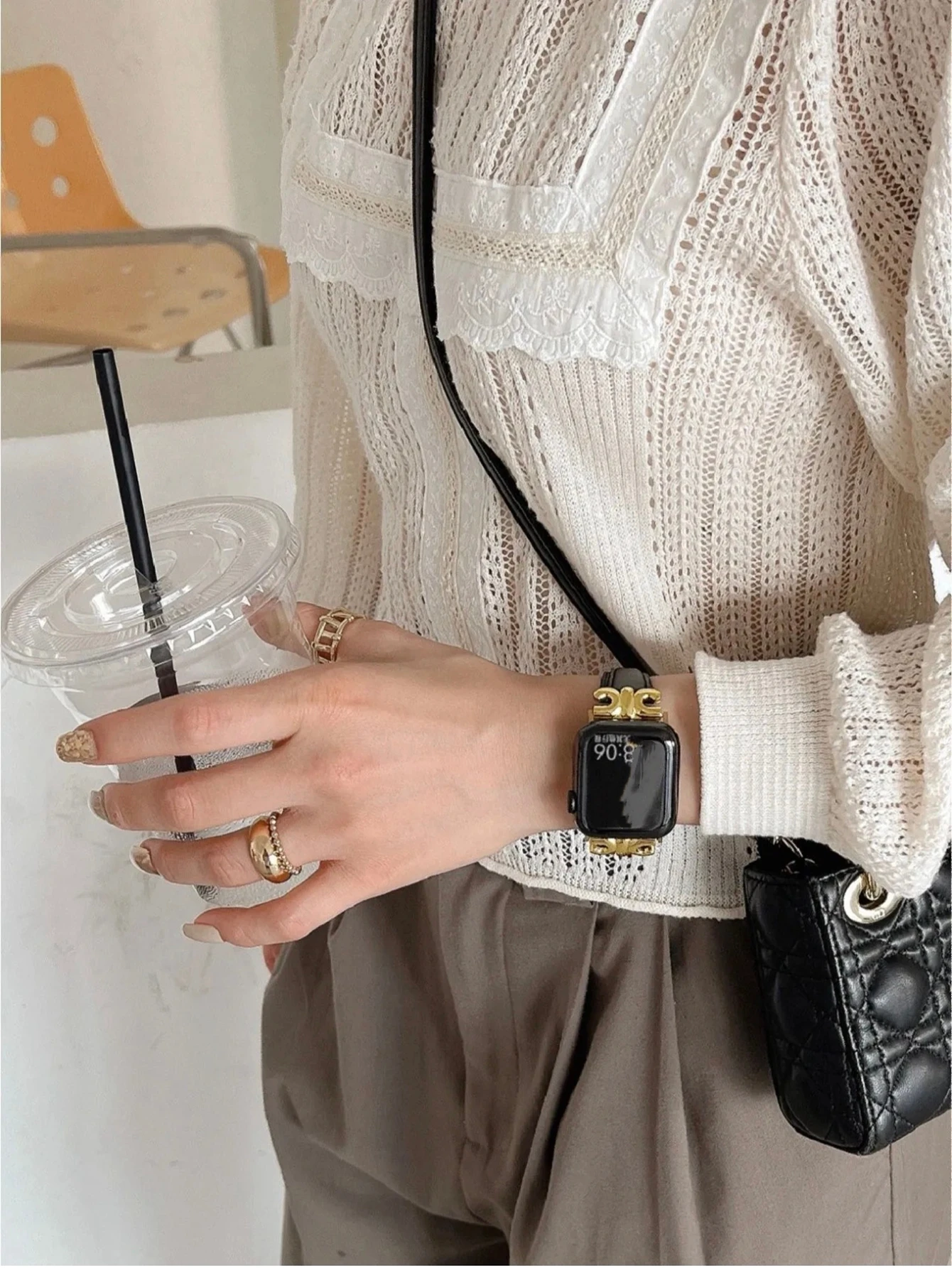 Elegant Leather Loop Luxury Watch Strap