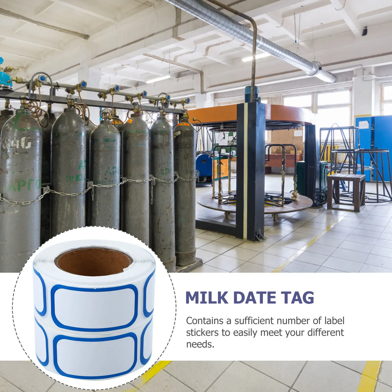 6 롤 식품 보관용 접착식 날짜 라벨 스티커 모유 날짜 표시 과일 라벨링 이동식 메시지 라벨 스티커 간편