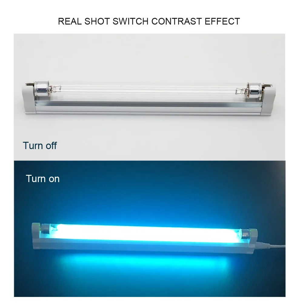 T5 UC Tube Quartz UV Disinfection Lamp UV Sterilization Lamp AC 220V 110V Ozone Germicidal Light Bactericidal Ultraviolet Disinfection Deodor