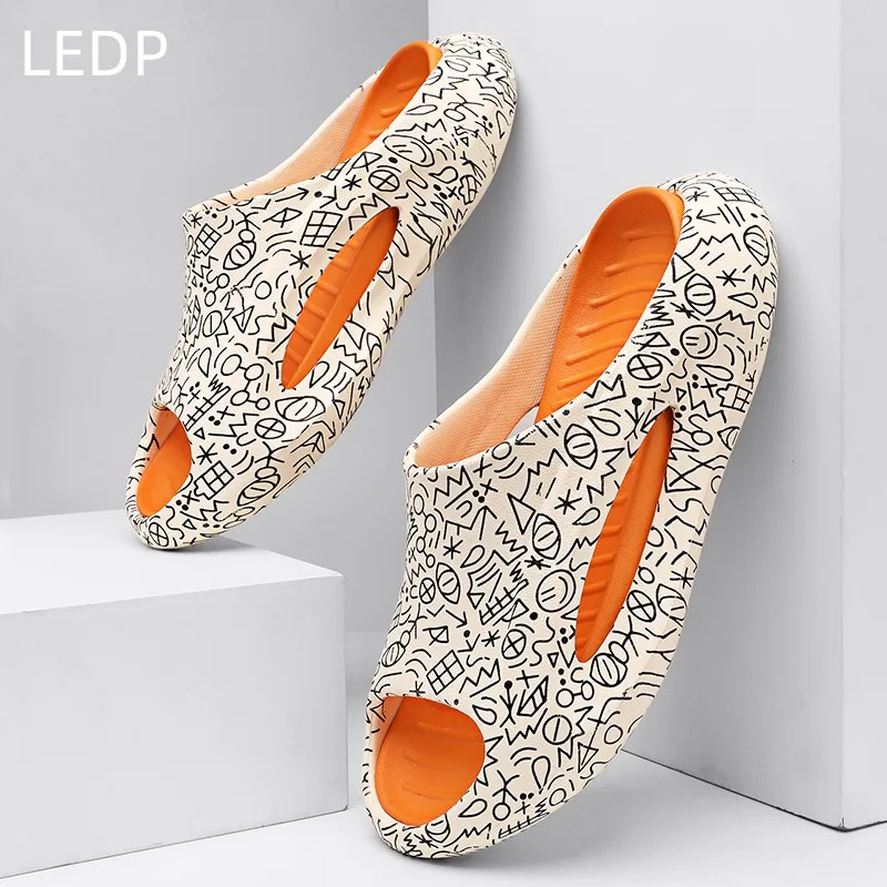 

Slippers Men Fashion Beach Lazy Platform Outdoor Male Shoes Casual Korean Flats Men Indoor House Men Jelly Slippers New Summer