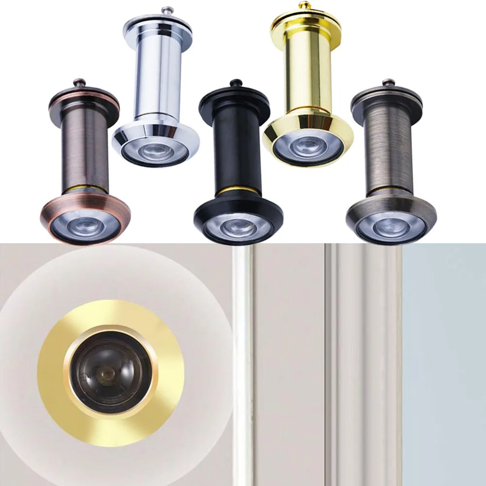 Door Peephole Door Viewer Furniture Hardware 200 Degree Adjustable Glass Lens Eye Sight Hole With Privacy Cover images - 6