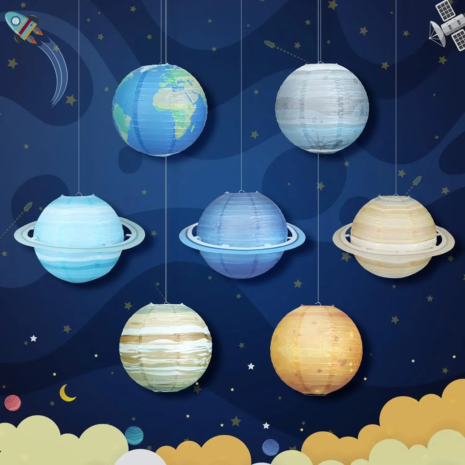 8pcs Outer Space Solar System 1