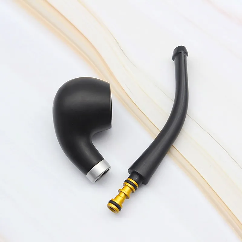 Tobacco Pipe Herb Smoking Pipe Smoking Pipe Mini Portable Smoking Pipe Black Delicate Smoking Tobacco Pipe Filter Cigarette Holder Friend Family Gift Men Necessary Supplies