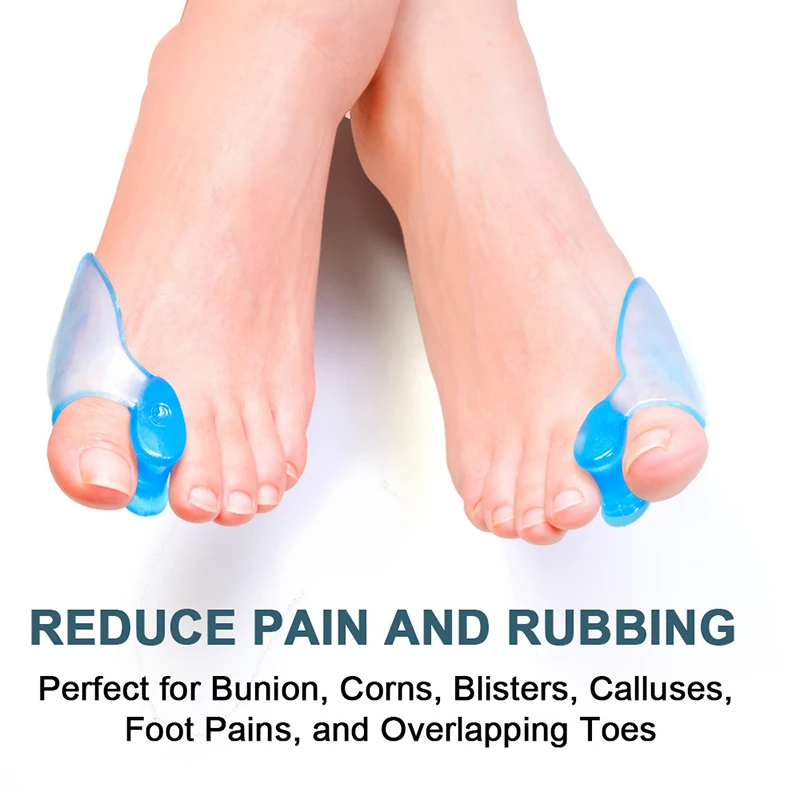 

1 Pair Big Toe Separator Bone Corrector Straightener Silicone Gel Foot Fingers Protector Bunion Adjuster Foot Care Relief Pads