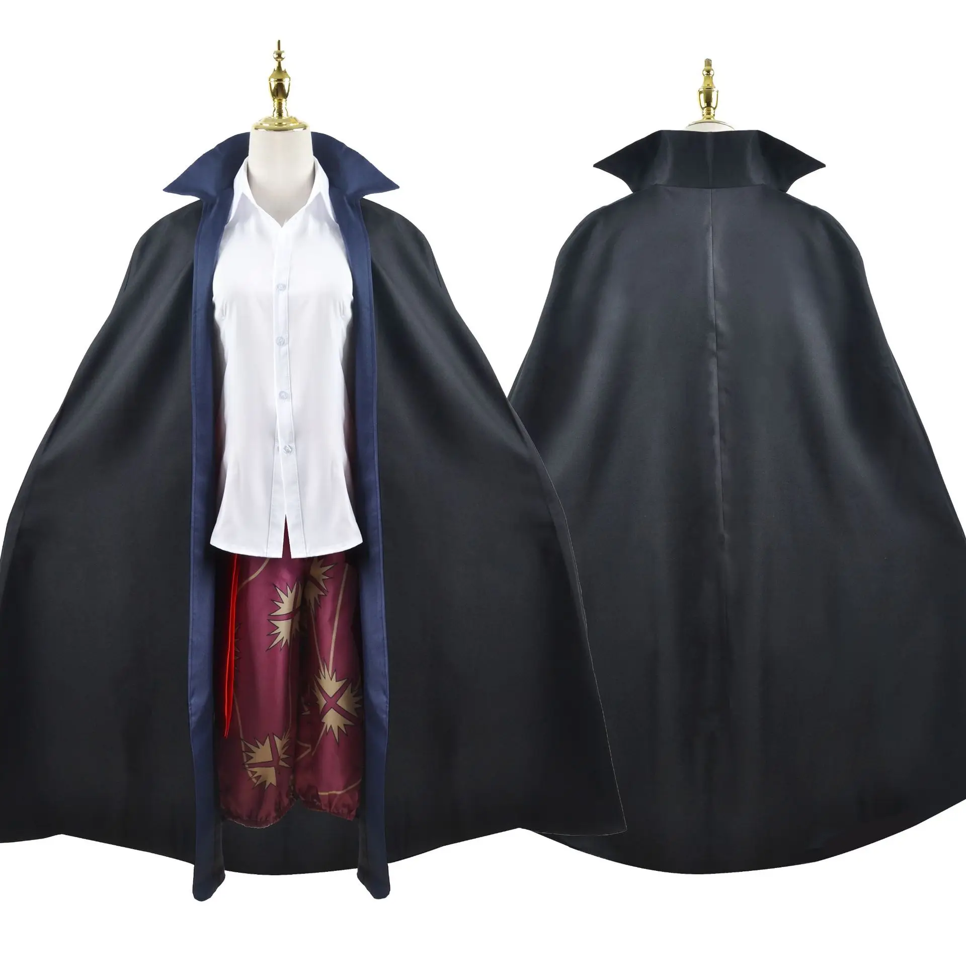 

Anime One Piece Shanks Cosplay Costume Top Pants Cloak Outfits Fantasia Men Boys Halloween Carnival Party Disguise Clothes