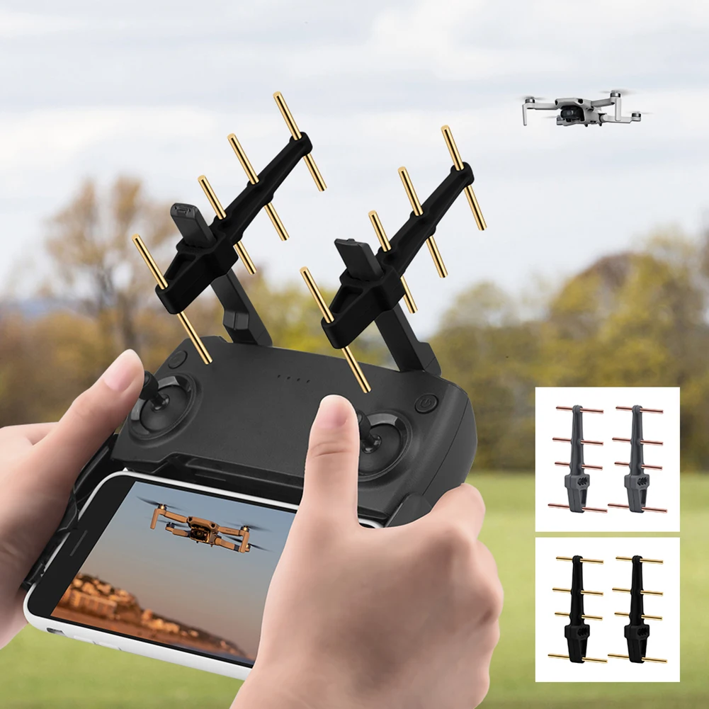Signal Booster Antenna Drone Antenna Antenna for DJI Mavic 2/Mini/Pro Phantom 4 Pro 2.4Ghz Remote Control Yagi Antenna Booster Signal Range Extender Amplifier