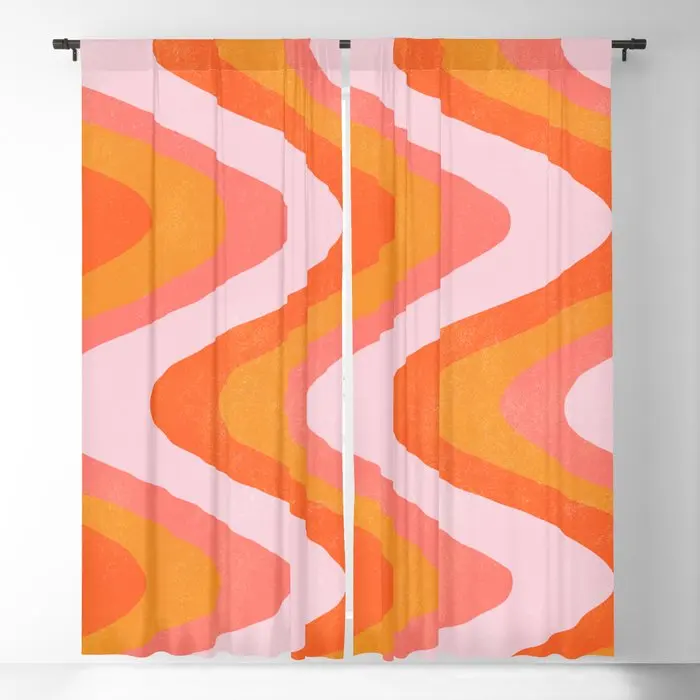 

Lava Lamp, Bright Orange Blackout Curtains 3D Print Window Curtains For Bedroom Living Room Decor Window Treatments