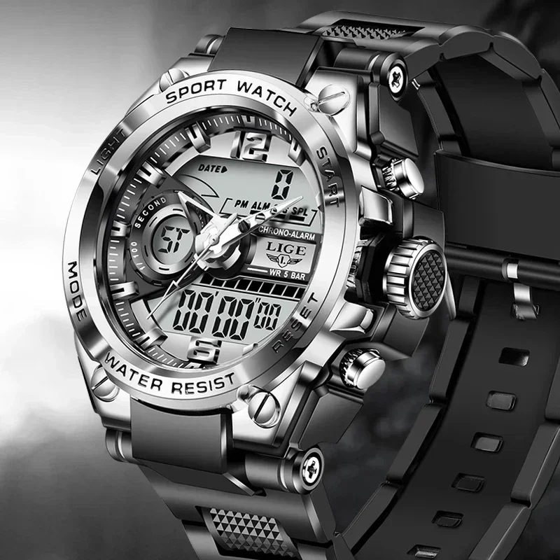smvp Men Military Watch 50m Waterproof Wristwatch LED Quartz Clock Sport  Male Big es  Relogios Masculino