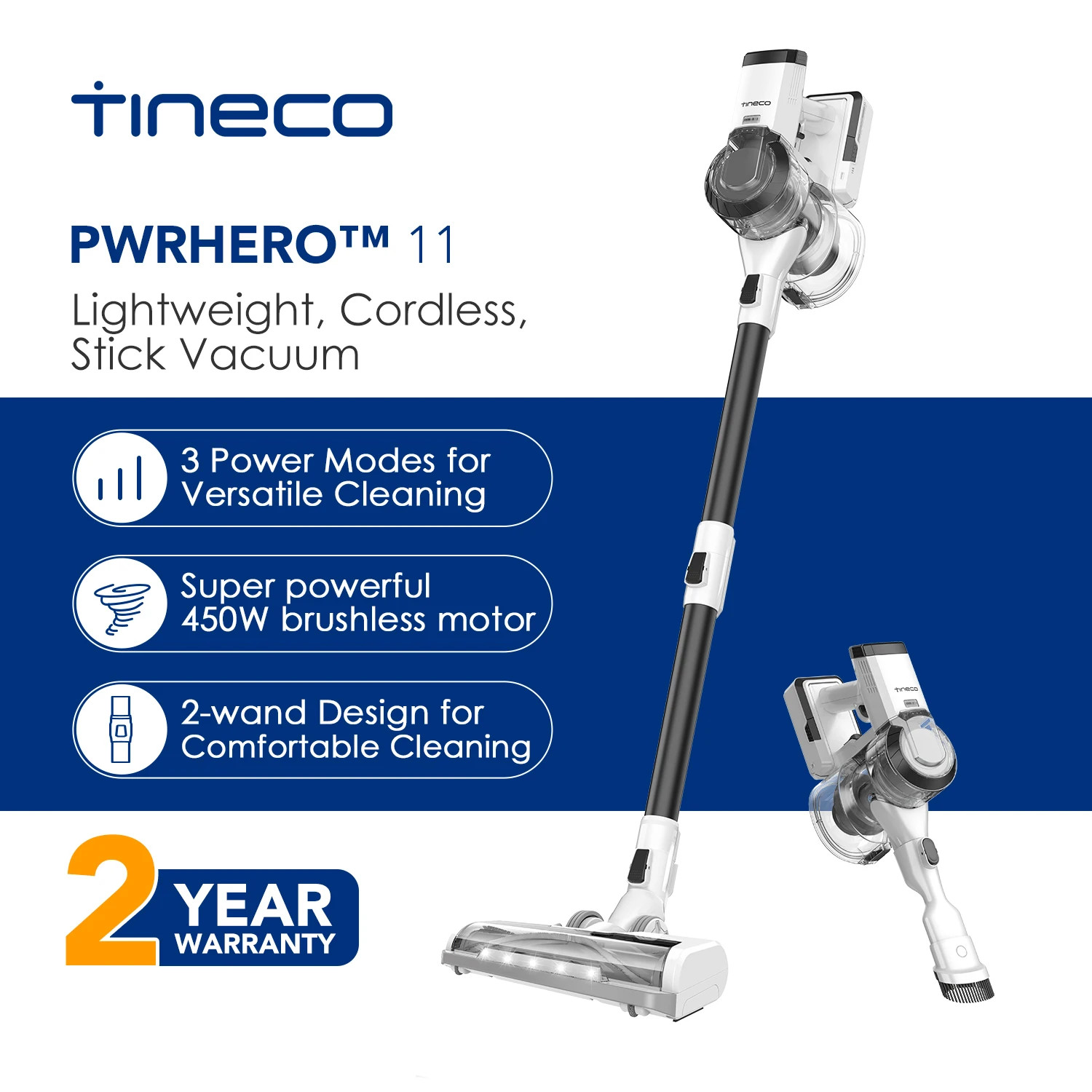 Tanio Tineco PWRHERO™11 lekki bezprzewodowy odkurzacz