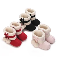 Winter Baby Cotton Shoes for Girls Plush and Thick Insulation Snow Boots Soft Soles Foot Protection Walking Shoes 1