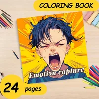 Emotion Capture Coloring Book 24 Page Adult Picture Book For Birthday Party Relieve Stress Kill Time Graffiti Painting Drawing 1