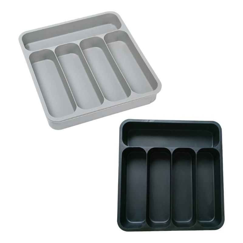 Plastic Cutlery Storage Tray Ecofriendly PP Tray Kitchen Drawer Spoon Knife Fork Separation Tableware Box