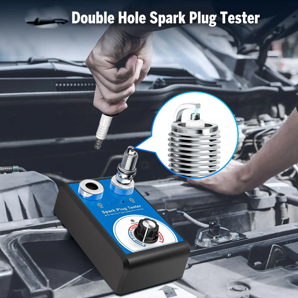 

car Spark Plug Tester JF109 car Spark Plug Tester Automotive Dual Hole Spark Plug Testing and Detection Instrument