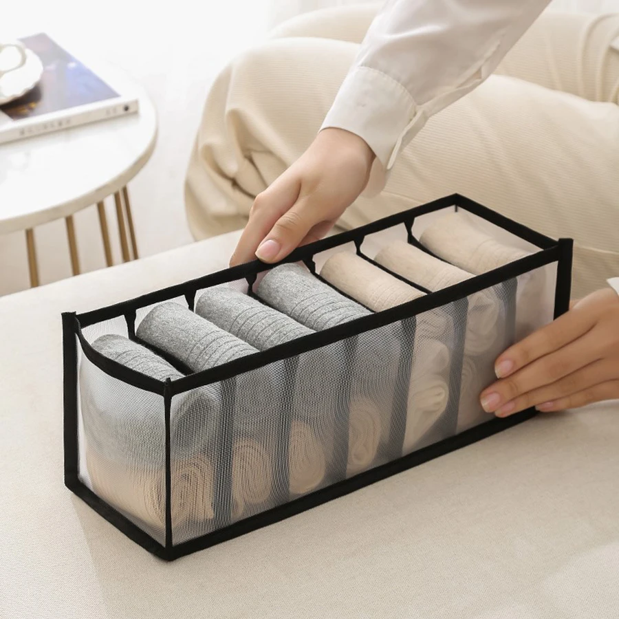 House Storage Box Nylon Mesh Baby Hive Drawers Organizer For Room Underwear Bra Socks Clothes Wardrobes Bedroom Cabinet