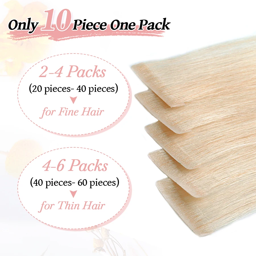 Neitsi 12"-24" PU Skin Weft Tape In Hair Extensions Virgin Remy Human Hair Invisible Straight Injected Hand Tied Tape Ins
