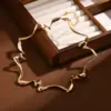 Punk Wave Open Cuff Bangles for Women, Adjustable Irregular Arm Bracelet Jewelry Accessories 4