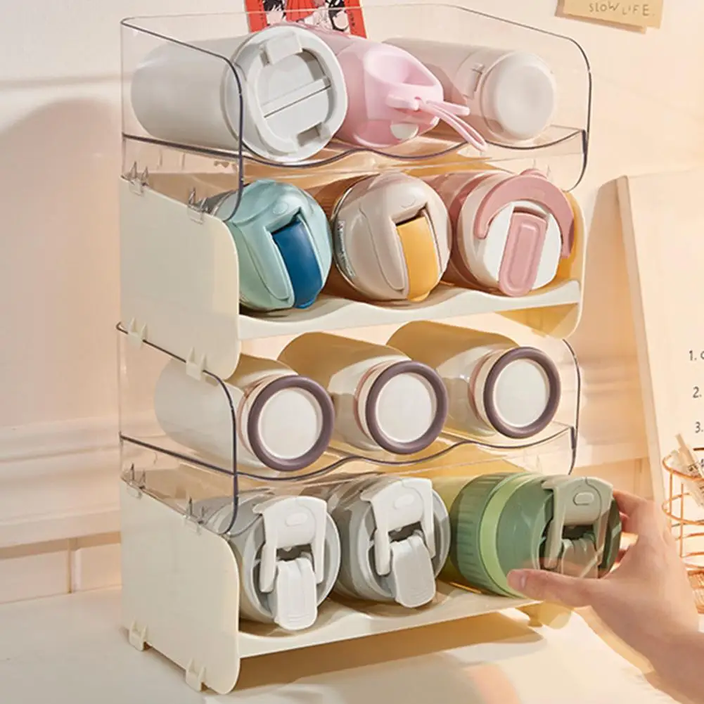 Stackable Can Rack Organizer Kitchen Can Dispenser Coke Cup