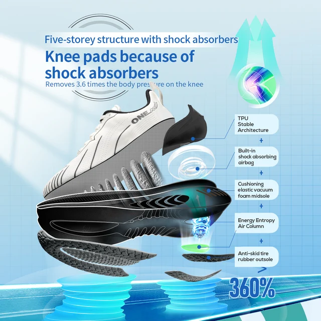 ONEMIX New Cushioning Running Shoes For Men Suitable Heavy Runners Lace Up Sports Women Non-slip Outdoor Athletic Male Sneakers 4