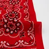 68CM Retro Blue Red Paisley Large Square Bandana Cotton Hip Hop Headband Scarf 5